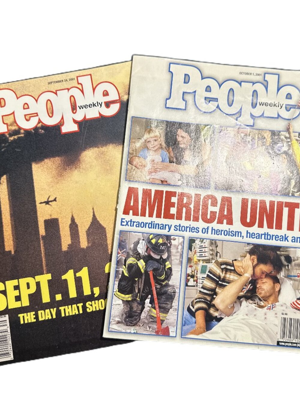 2 People Magazines from 9-11 September 11, 2001